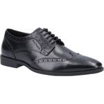 Hush Puppies Elliot Brogue Black Mens Full Grain Leather Shoes