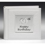 50th Happy Birthday Photo Picture Album NEW  Holds 80 6" x 4" Photos