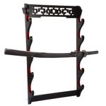 Wall Mount Samurai Sword Stand Holder Katana Bracket Rack Dragon Pattern 1-6Tier