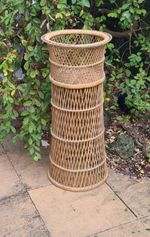 Vintage rare Wicker Rattan PLANT STAND 70s