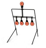 Self Resetting Spinning Steel Target Set 5 Metal Spinners Airgun Rifle Shooting