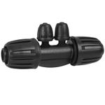 1/2 Inch To 1/4 Drip Irrigation Fittings - 8 Pack 1/2" 4 Way Tee, Black
