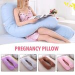 U Shaped Pregnancy Pillow Comfortable Maternity Body Pillow with Removable Cover