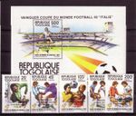 1982 World Cup - Soccer - TOGO - Block + Set with Overprint MNH