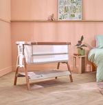 Tutti Bambini CoZee XL Bedside Crib & Cot - Scandinavian Walnut/Ecru RRP £350