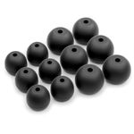 12 x Silicone EarBuds Ear Tips For Shure SE215 Earphones in Black