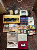 Commodore VIC-20 Computer Bundle w/ Datasette, PSU, Tapes & Manuals Untested