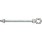 Adjustable Gate Hinge Eye Bolt & Nuts Zinc Farm Swing Field 12mm dia x 150mm