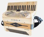 Vintage Sonola Piano Accordion 120 Bass White - Fully Working - Cosmetic Wear