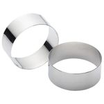 KitchenCraft Set of 2 Stainless Steel Large Cooking Rings