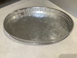Antique EHP Silver Plated Oval Tray Salver. Gallery Edges.Sheffield. 38cm x 25cm