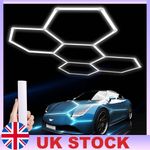 5 Hexagon LED Lighting Car Detail Garage Workshop Retail Light Honeycomb