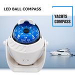 Illuminated Magnetic Navigation Boat Compass White Large By MiDMarine
