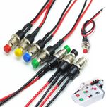 12 Pcs Prewired Mini Momentary Push Button with Pre-soldered Wires 6 Colours 