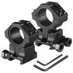 2Pcs Adjustable Centre Height Scope Ring Mount 1''/30mm for 20mm Picatinny Rail