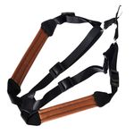 Reusable Black Saxophone Shoulder Belt Double Strap Comfortable Harness