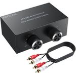 PROZOR RCA Audio Switcher 4(2)-In-2(4)-Out 4 In 2 Out Switch, black