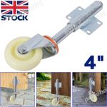 4" Gate Wheel Heavy Duty Spring Loaded -Galv- Support Jockey Door Sliding Wheels