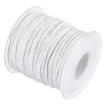 Braided Candle Wick Cotton 32 PLY 200 Ft Long 2mm Flat Wide for DIY
