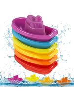 6pcs Baby Bath Toys Cute Boat & Train Water Play Toys Infant Toddler Fun Gift (7