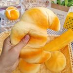 Squishy Croissant Fidget Toy Slow Rising Soft Bread Stress Relief Sensory Toy