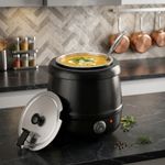 10L Commercial Soup Kettle Warmer - Electric Soup Pot Bain Marie - 400W Black