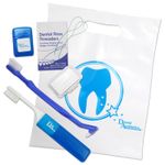Fixed Braces Starter Kit; Orthodontic Toothbrushes, Wax, Dental Floss Threaders