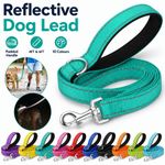Nylon Dog Lead Reflective Strong Padded Handle for Comfort 4 foot & 6 foot