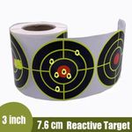 200X Splatter Targets Shooting 3" Reactive Target Sticker Self Adhesive Roll Uk