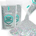 v1rtus Silver Holographic Glitter Paint Additive for Emulsion Paint Walls 2x100g