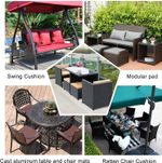 OUTDOOR 2 SEATER BENCH PAD WATERPROOF FABRIC GARDEN SEAT CUSHION-CUSTOM SIZES