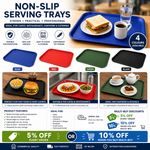 Fast Food Tray 4 Colours Polypropylene Non slip Cafe Restaurant Canteen Serving