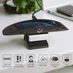 QHD 3MP 2K USB Webcam With Dual Microphone For Microsoft Teams, Zoom,Google Meet