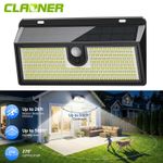 452LED Solar Power PIR Motion Sensor Wall Lights Garden Security Lamp Outdoor UK