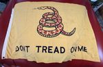 Vintage Cotton Gadsden Flag "Don't Tread On Me Snake" bulldog bunting 