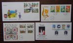 Tuvalu 1978 Flowers 1984 Flowers 1994 Moon 1995 World War 2 on cover