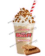 Biscoff Milkshake Sticker Ice Cream Van Drink Cafe Trailer Decals (choose size)