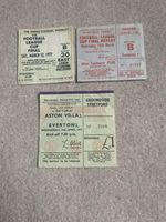 1977 League Cup Final Ticket Stubs Everton V Aston Villa (all 3 games)