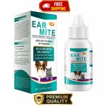 Natural Pet Ear Mite Treatment for Dogs & Cats Kill Ear Mites Infection Cleaner