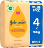 Johnson'S Baby Soap with Honey, 100 G, Pack of 4