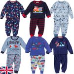 Toddler Boys Long Pyjamas Dinosaur Car Truck Tractor Fire Engine Dogs 6-23mth