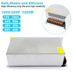 AC 110V/220V to DC 12V 24V 48V 60V 20-100A 1200W Switching Power Supply Adapter