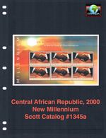 $15.00 Scott Value - 2000 CENTRAL AFRICAN REP Millennium s/s CV MNH NH UMM