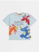 Zog the Dragon T-Shirt. Embroidered. Boys size 2 - 3 yrs. Blue.