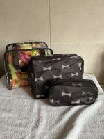3 X La Redoute Travel Bags 1 Clear 2 Black And White Geometric Design New