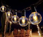 Outdoor String Lights Mains Powered 25 Feet G40 30+5  Bulbs waterproof Garden