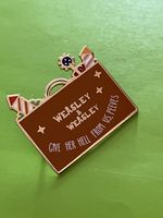 Harry Potter whimsy witch co  Weasley wizard  wheezes fireworks suitcase  pin