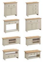 Cream Oak Living Room Furniture Set 3 Piece TV Unit Sideboard Coffee Table
