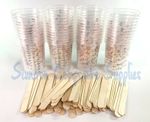 Resin  Mixing cups /  Paint Mixing kit  , 50  pots cups 100 wood mixing sticks, 