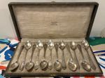 A Boxed Of  Set 12 High Quality Of French Silver Plated Spoons Dandre-Bélart